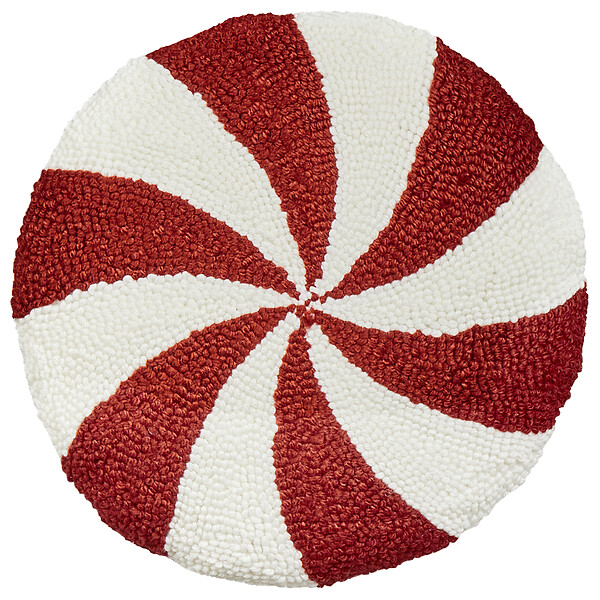 BELIANI - Lot de 2 coussins décoratifs SWIRL CANDY Bouclé 40 x 40 cm Rouge - large