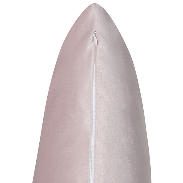 BELIANI - Lot de 2 coussins décoratifs IPOMEA Velours 45 x 45 cm Rose - large