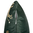 BELIANI - Lot de 2 coussins décoratifs BLUEBELL Velours 45 x 45 cm Vert foncé Motif animal - vignette