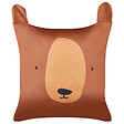 BELIANI - Lot de 2 coussins décoratifs TEDDYBEAR Coton 45 x 45 cm Marron - vignette