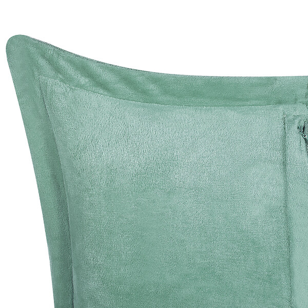 BELIANI - Lot de 2 coussins décoratifs ZINNIA Velours côtelé 47 x 27 cm Vert clair Unicolore - large