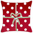BELIANI - Lot de 2 coussins décoratifs GUMDROP Velours 45 x 45 cm Rouge Motif de Noël - vignette