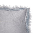 BELIANI - Lot de 2 coussins décoratifs LUBHA Fourrure synthétique 42 x 42 cm Bleu foncé Unicolore - vignette
