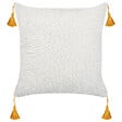 BELIANI - Lot de 2 coussins décoratifs ABUTILON 45 x 45 cm Beige Motif floral - vignette