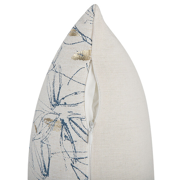 BELIANI - Lot de 2 coussins décoratifs ARBOR 45 x 45 cm Beige Motif floral - large