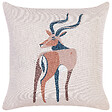 BELIANI - Lot de 2 coussins décoratifs ABAL 45 x 45 cm Beige Motif animal - vignette