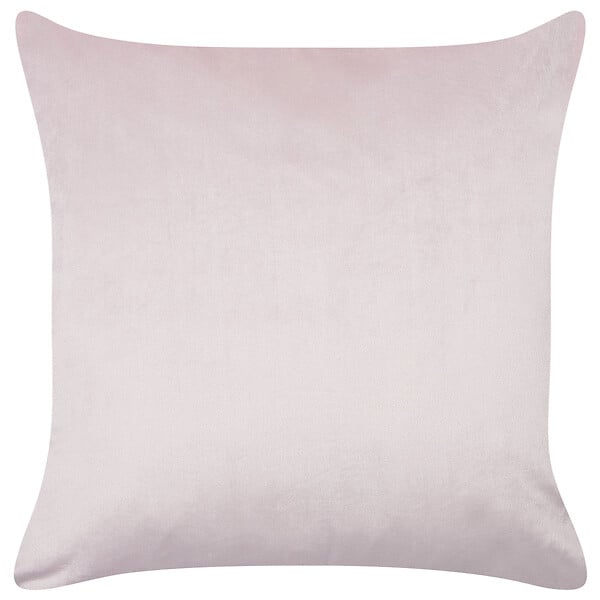 BELIANI - Lot de 2 coussins décoratifs IBERIS Velours 45 x 45 cm Rose - large