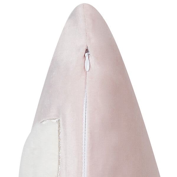 BELIANI - Lot de 2 coussins décoratifs IBERIS Velours 45 x 45 cm Rose - large