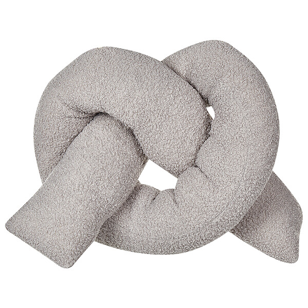 BELIANI - Lot de 2 coussins décoratifs GLADIOLUS Bouclé 172 x 14 cm Gris Unicolore - large