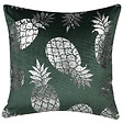 BELIANI - Lot de 2 coussins décoratifs ASTILBE Velours 45 x 45 cm Vert foncé Motif de plante - vignette