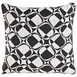 BELIANI - Lot de 2 coussins décoratifs KOTURE Coton 45 x 45 cm Noir/blanc Motif géométrique - vignette