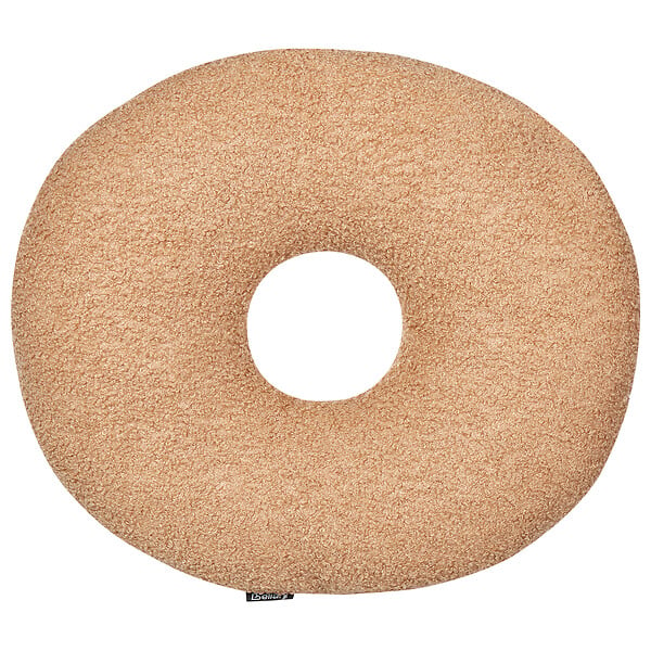BELIANI - Lot de 2 coussins décoratifs HESPERIS Bouclé Marron clair Unicolore - large