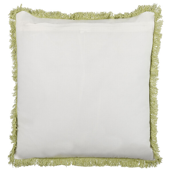 BELIANI - Lot de 2 coussins décoratifs FILIX Coton 45 x 45 cm Vert Motif floral - large