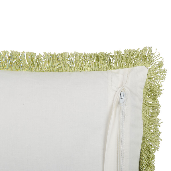 BELIANI - Lot de 2 coussins décoratifs FILIX Coton 45 x 45 cm Vert Motif floral - large