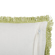 BELIANI - Lot de 2 coussins décoratifs FILIX Coton 45 x 45 cm Vert Motif floral - vignette