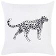BELIANI - Lot de 2 coussins décoratifs MARULA Coton 45 x 45 cm Blanc Motif animal - vignette
