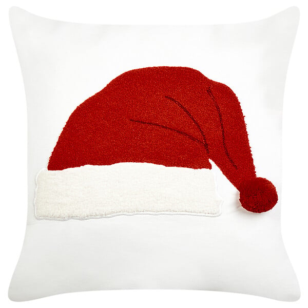 BELIANI - Lot de 2 coussins décoratifs PRETZEL Coton 45 x 45 cm Blanc Motif de Noël - large