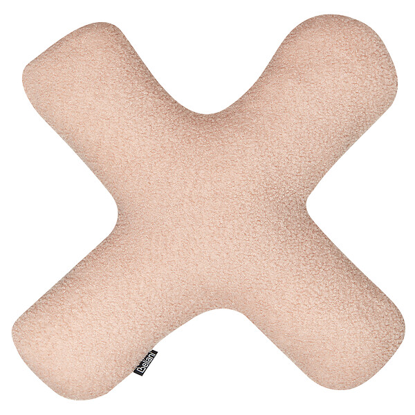 BELIANI - Lot de 2 coussins décoratifs HESPERIS Bouclé Rose pastel Unicolore - large
