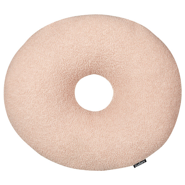 BELIANI - Lot de 2 coussins décoratifs HESPERIS Bouclé Rose pastel Unicolore - large
