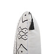 BELIANI - Lot de 2 coussins décoratifs SCHEFFLERA Velours 30 x 50 cm Blanc Motif géométrique - vignette