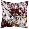 BELIANI - Lot de 2 coussins décoratifs CALLA Velours 45 x 45 cm Rouge Motif de plante - vignette