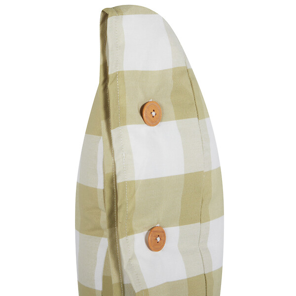 BELIANI - Lot de 2 coussins décoratifs TAMNINE 40 x 60 cm Vert clair À carreaux - large