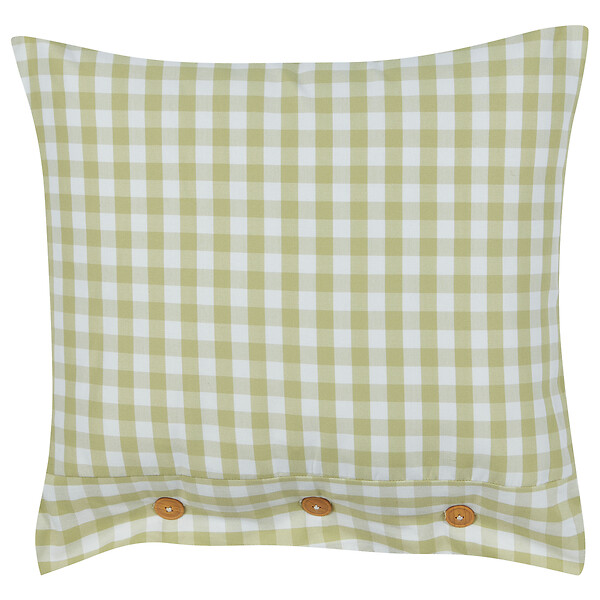 BELIANI - Lot de 2 coussins décoratifs TALYA 45 x 45 cm Vert olive À carreaux - large