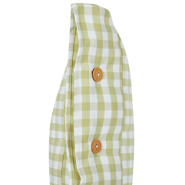 BELIANI - Lot de 2 coussins décoratifs TALYA 40 x 60 cm Vert olive À carreaux - large