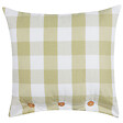 BELIANI - Lot de 2 coussins décoratifs TAMNINE 45 x 45 cm Vert clair À carreaux - vignette
