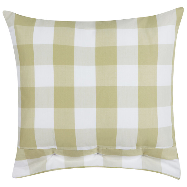 BELIANI - Lot de 2 coussins décoratifs TAMNINE 45 x 45 cm Vert clair À carreaux - large