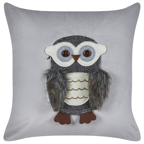 BELIANI - Lot de 2 coussins décoratifs OPHRYS Velours 45 x 45 cm Gris - large