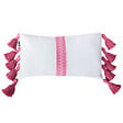 BELIANI - Lot de 2 coussins décoratifs LOVELY Coton 30 x 50 cm Blanc Rose - vignette