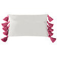 BELIANI - Lot de 2 coussins décoratifs LOVELY Coton 30 x 50 cm Blanc Rose - vignette