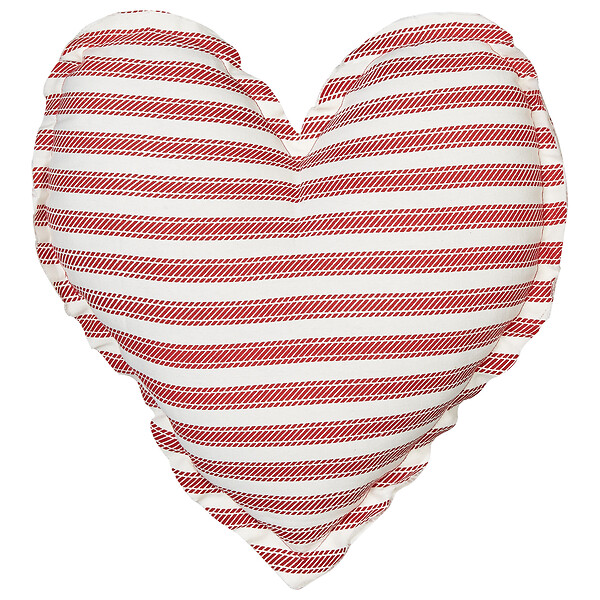BELIANI - Lot de 2 coussins décoratifs RUBIA Coton 45 x 45 cm Rouge À rayure - large