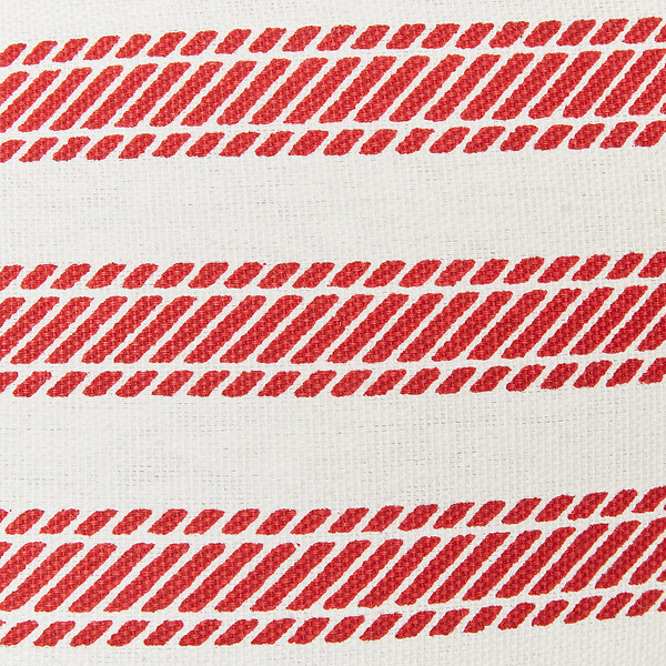 BELIANI - Lot de 2 coussins décoratifs RUBIA Coton 45 x 45 cm Rouge À rayure - large