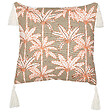 BELIANI - Lot de 2 coussins décoratifs MELOBESIA Coton 45 x 45 cm Multicolore Motif de plante - vignette