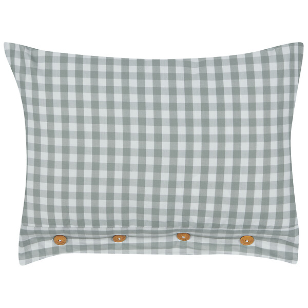 BELIANI - Lot de 2 coussins décoratifs TALYA 40 x 60 cm Vert menthe À carreaux - large