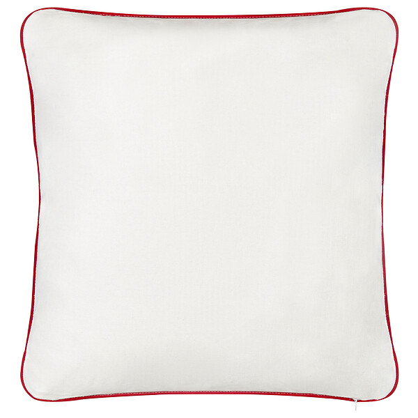 BELIANI - Lot de 2 coussins décoratifs PERIWINKLE Coton 45 x 45 cm Blanc Motif en forme de cœur - large