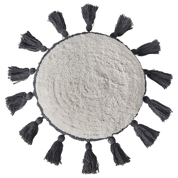 BELIANI - Lot de 2 coussins décoratifs THISTLE Coton 40 x 40 cm Blanc cassé - large