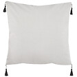 BELIANI - Lot de 2 coussins décoratifs SCHEFFLERA Velours 45 x 45 cm Blanc Motif géométrique - vignette