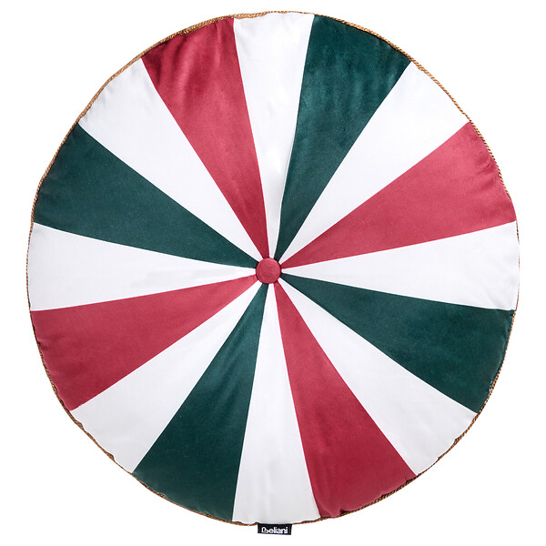BELIANI - Lot de 2 coussins décoratifs TWIRL TREATS Velours 55 x 55 cm 40 x 40 cm Multicolore Motif de Noël - large