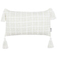 BELIANI - Lot de 2 coussins décoratifs DOURIS 30 x 60 cm Beige clair À carreaux - vignette