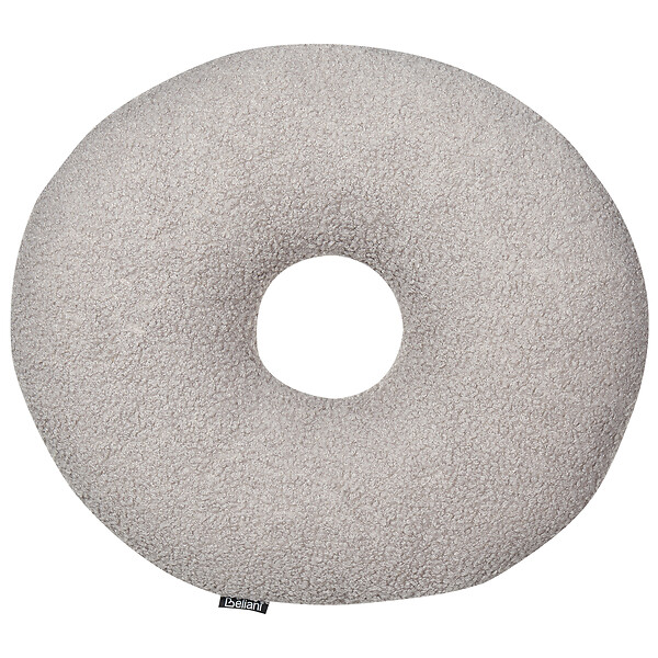 BELIANI - Lot de 2 coussins décoratifs HESPERIS Bouclé Gris clair Unicolore - large