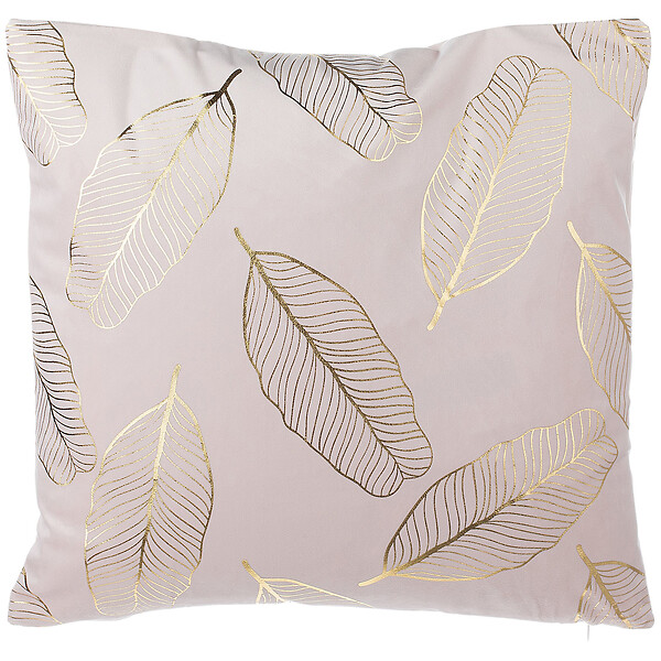 BELIANI - Lot de 2 coussins décoratifs FREESIA Velours 45 x 45 cm Rose Motif de plante - large