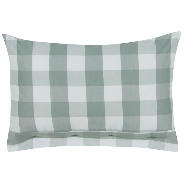 BELIANI - Lot de 2 coussins décoratifs TAMNINE 40 x 60 cm Vert menthe À carreaux - large