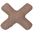 BELIANI - Lot de 2 coussins décoratifs HESPERIS Bouclé Marron Unicolore - vignette