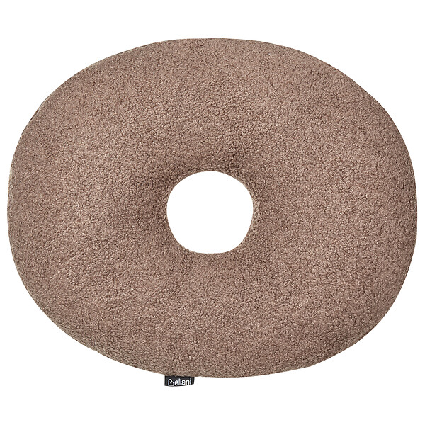 BELIANI - Lot de 2 coussins décoratifs HESPERIS Bouclé Marron Unicolore - large