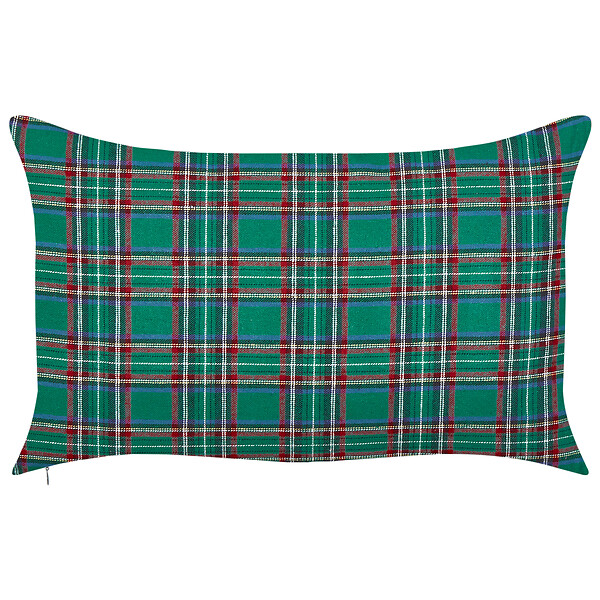 BELIANI - Lot de 2 coussins décoratifs JOYCANDY 30 x 50 cm Vert Motif de Noël - large