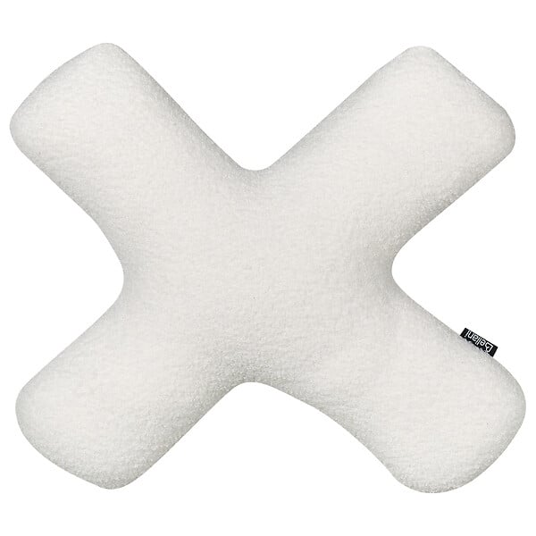 BELIANI - Lot de 2 coussins décoratifs HESPERIS Bouclé Blanc cassé Unicolore - large