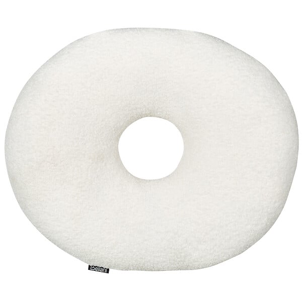 BELIANI - Lot de 2 coussins décoratifs HESPERIS Bouclé Blanc cassé Unicolore - large